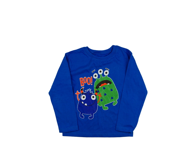 Modré triko s příšerkami 