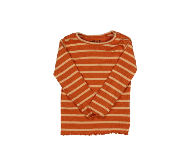 Oranžovo-krémové pruhované triko Next