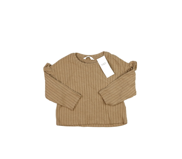 Nové hnědé triko s volánky M&S