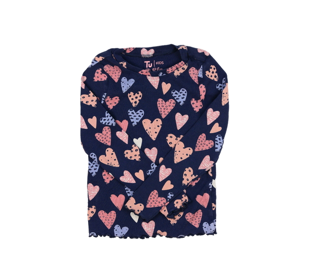 Modré triko se srdíčky Tu 