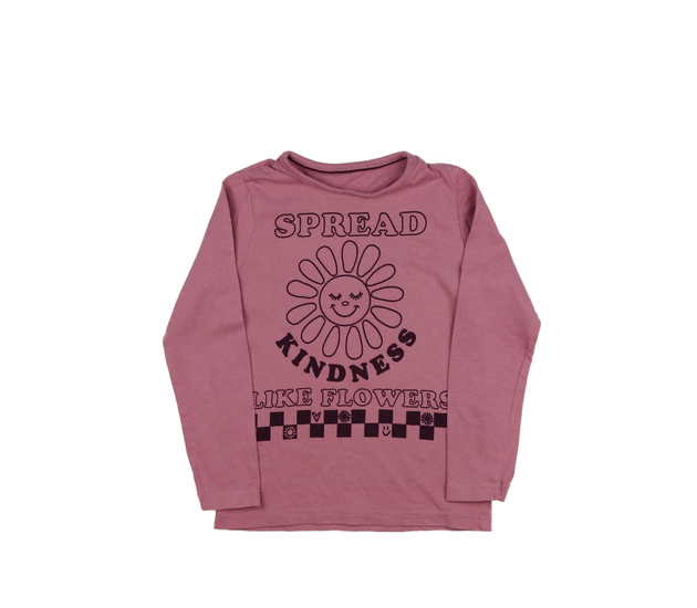 Růžové triko s květinou George