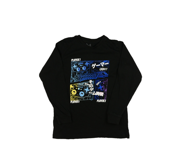 Černé triko s herním motivem 