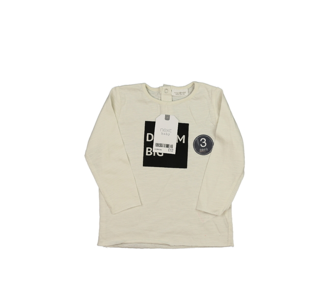 Nové krémové triko s nápisem Next