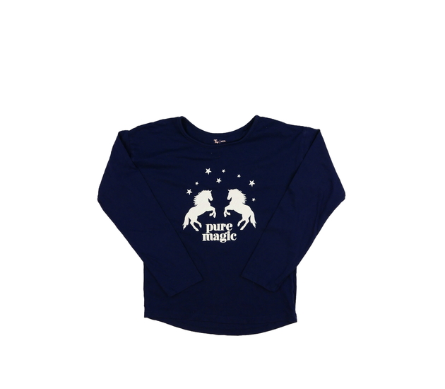 Tmavě modré triko s koňmi Tu