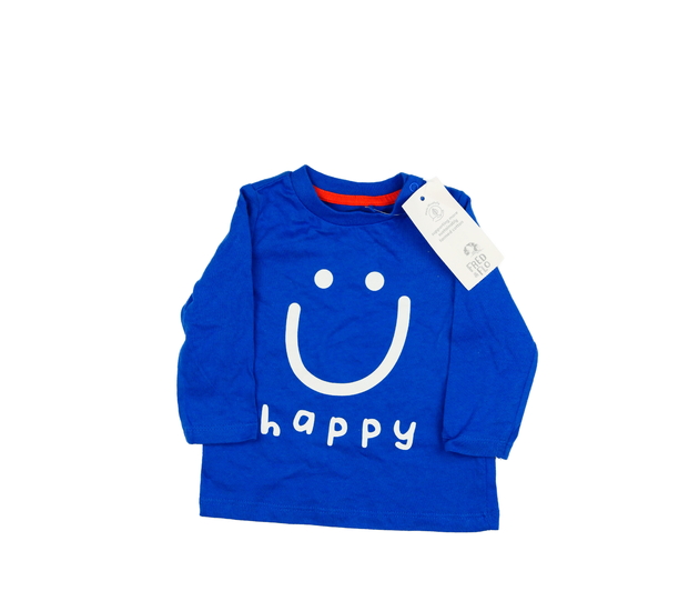 Nové modré triko se smajlíkem F&F