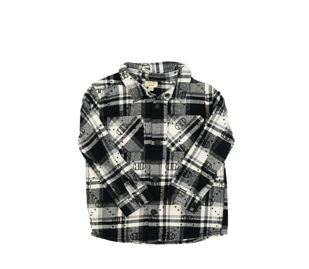 Černo-bílá kostkovaná košile River Island 