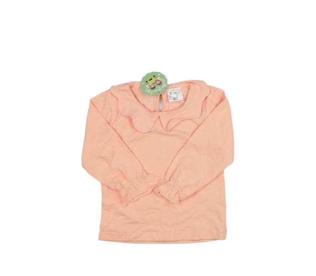 Nové růžové triko s límečkem 