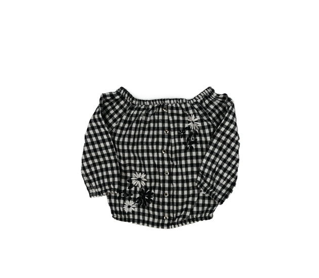 Nová kostkovaná košile s květinami River Island 