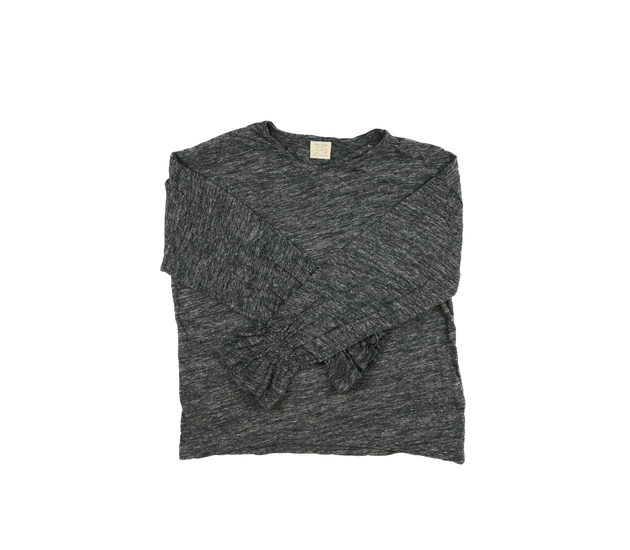 Tmavé šedé melírované triko Zara