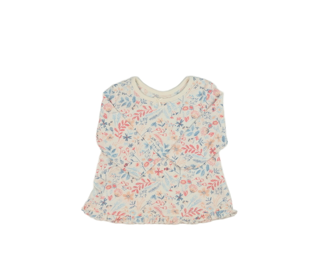 Bílé triko s větvičkami a květinami George