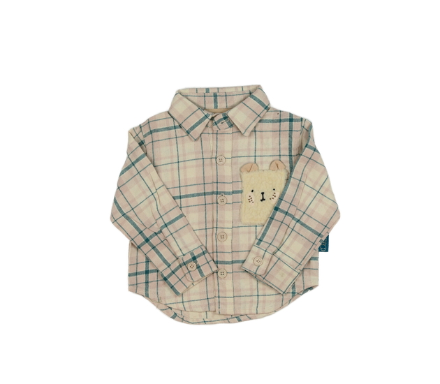 Světlá košile se zvířátkem na kapsičce 