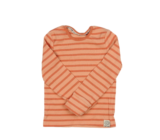 Oranžové pruhované žebrované triko George