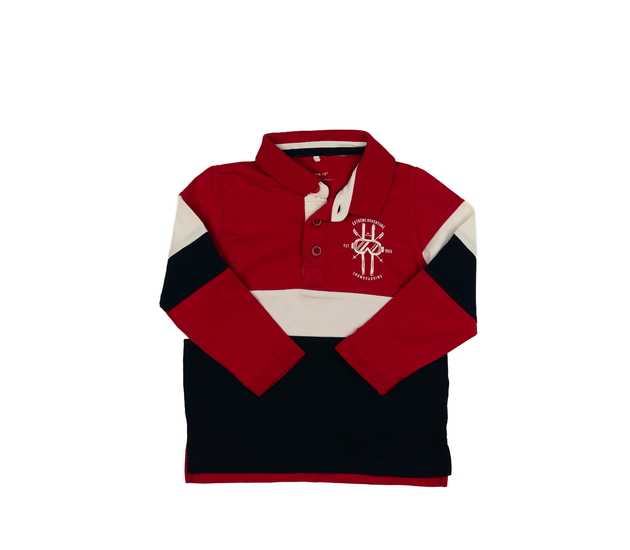 Trojbarevné triko s límečkem 