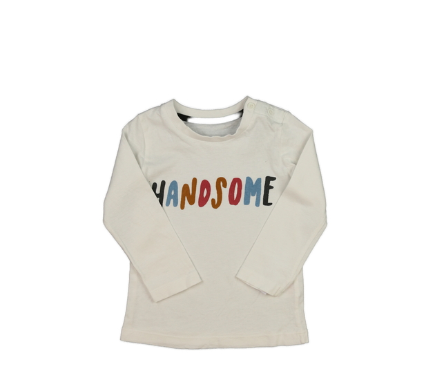 Krémové triko s nápisem 