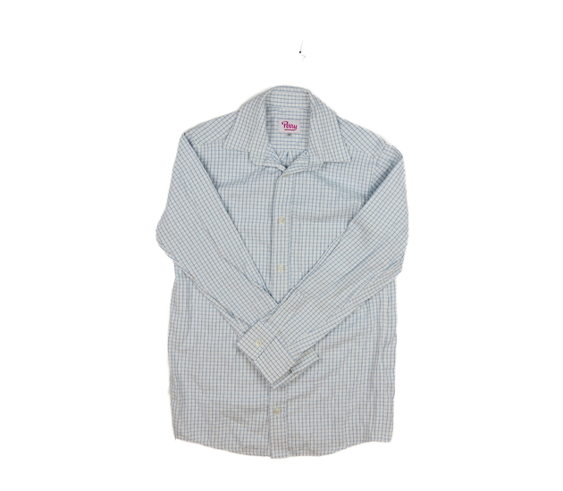 Bílá košile s modrými pruhy  