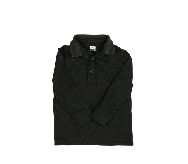 Šedé melírované triko s límečkem F&F