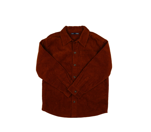 Tmavě hnědá manšestrová košile Next