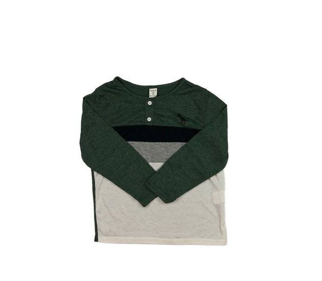 Vícebarevné triko s malým dinosaurem 