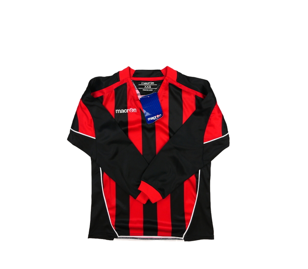 Nové černo-červené sportovní triko Macron 