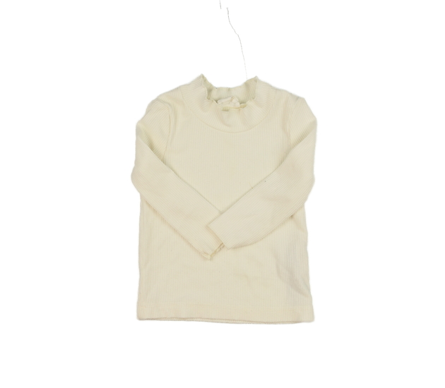 Krémové žebrované triko Primark 