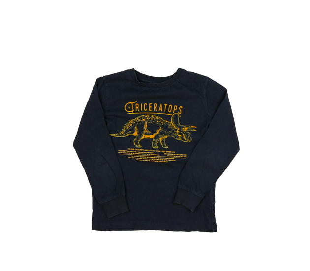 Tmavě modré triko s dinosaurem Next