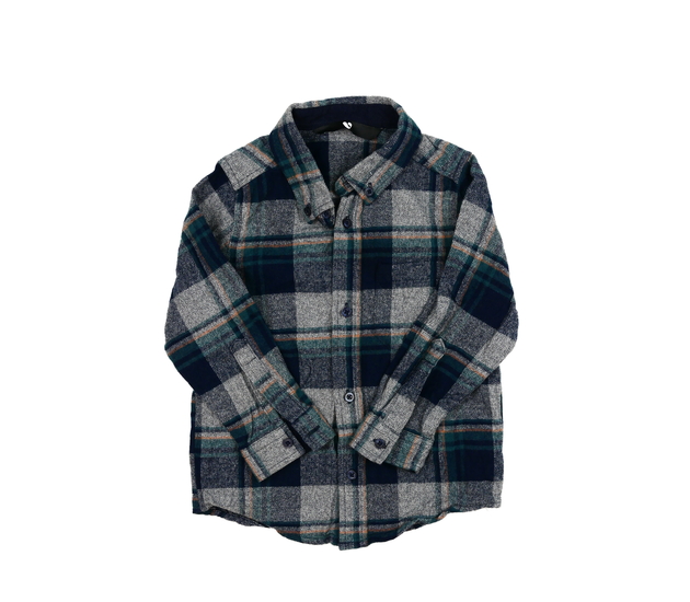 Tmavá kostkovaná košile 