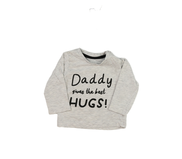 Šedé melírované triko s nápisem