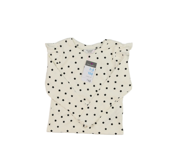 Nové krémové triko s volánky Primark 