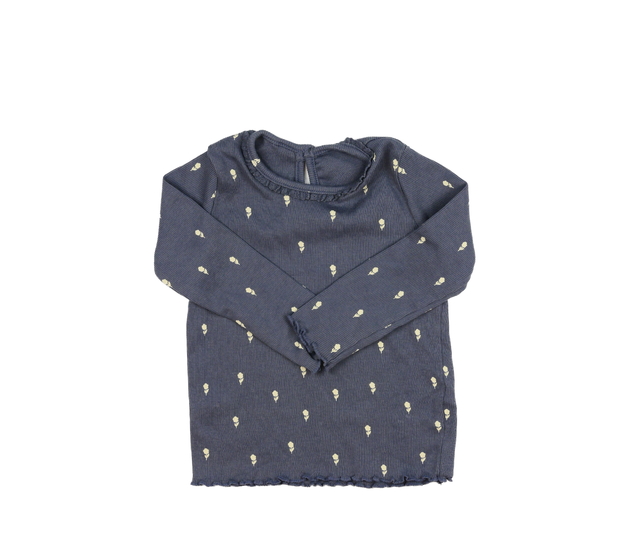 Modré triko s květinami George