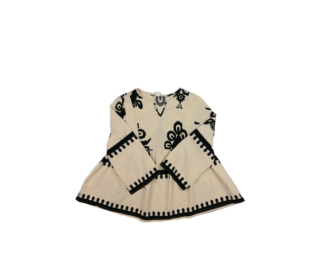 Krémová vzdušná halenka se vzory 