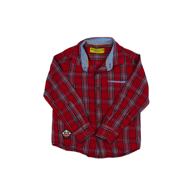 Červená pruhovaná košile