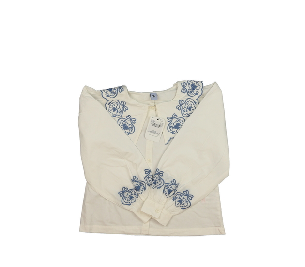 Nová bílá košile s límečkem s modrými detaily Tu