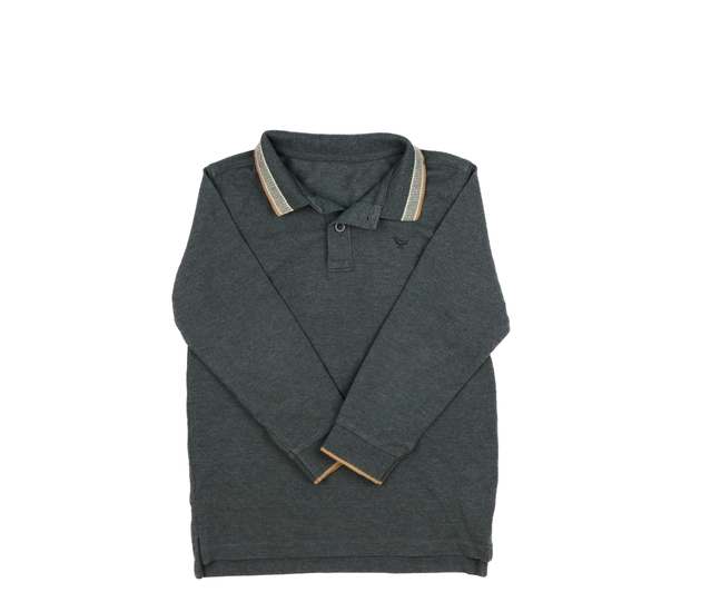 Šedé triko s límečkem George