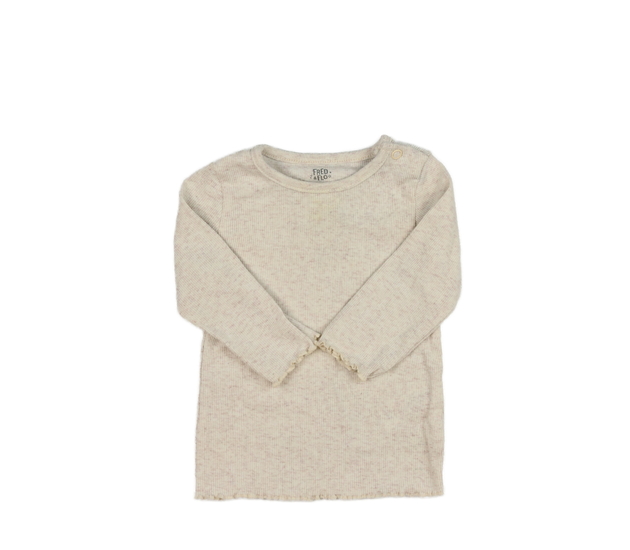 Krémové melírované žebrované triko F&F