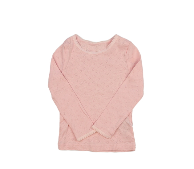 Růžové madeirové triko se srdíčky Primark 