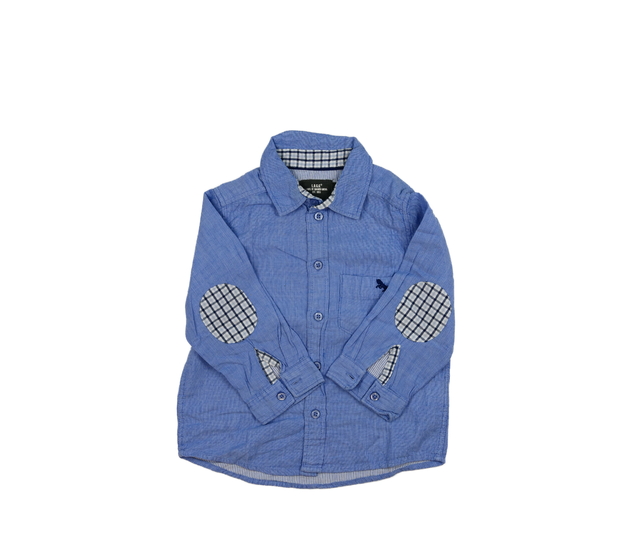 Modrá melírovaná košile H&M