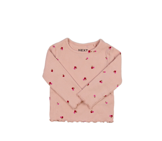 Růžové triko s třešněmi Next