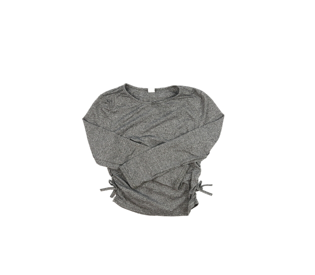Šedý melírovaný crop top 