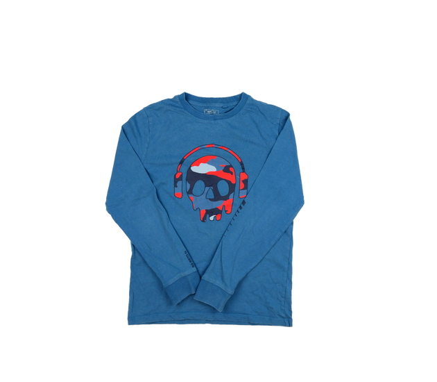 Modré triko s lebkou Next