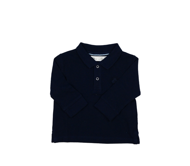 Tmavě modré triko s límečkem Zara