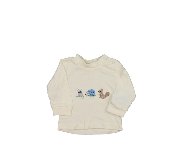 Krémové triko se zvířátky 