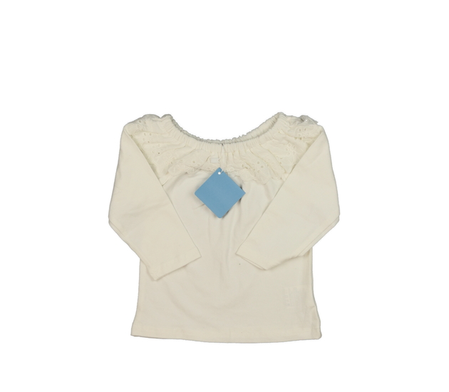 Nové bílé triko s volánky 