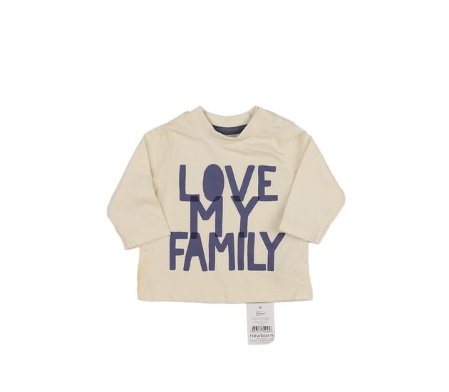 Nové krémové triko s nápisem 