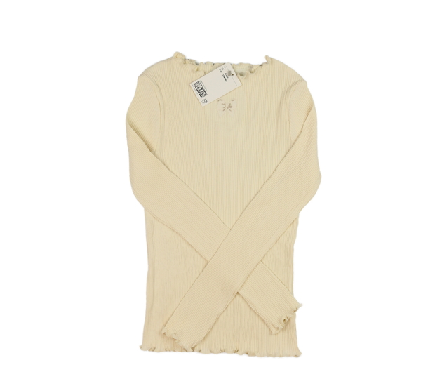 Nové žluté žebrované triko s motýlkem H&M