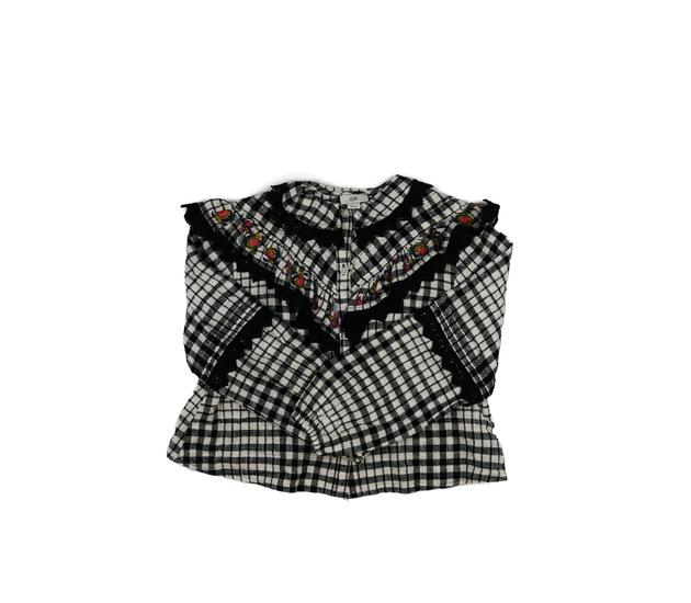 Kostkovaná košile s volánky River Island 