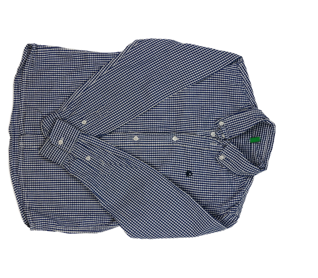 Modro-bílá kostkovaná košile Benetton 