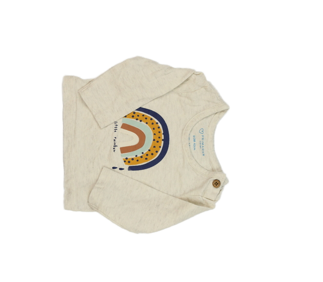 Světlé melírované triko s duhou Primark 