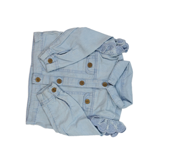 Modrá riflová košile s volánky George