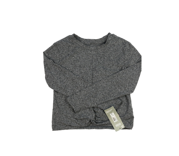 Nový šedý melírovaný crop top 