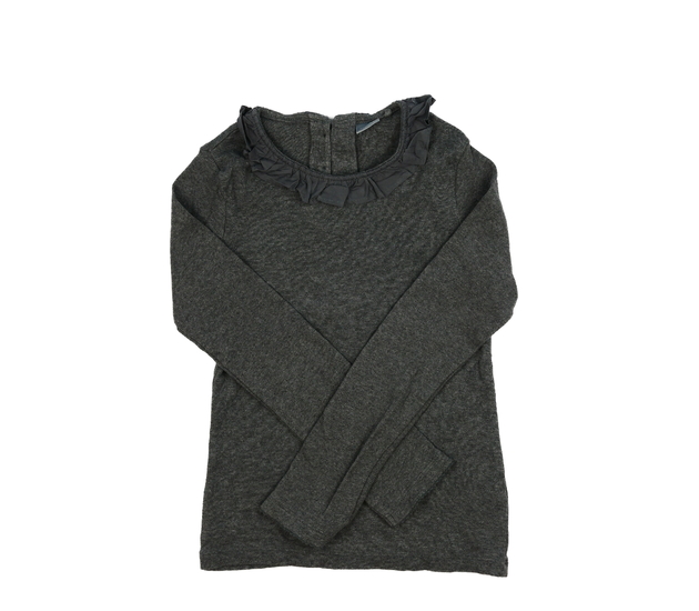 Šedé madeirové triko s volánkem Next